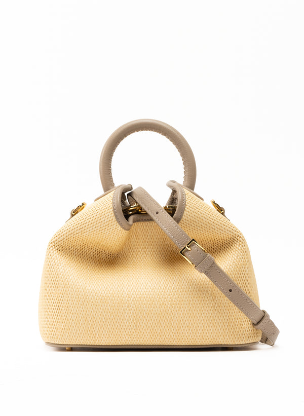Elleme Baozi Raffia/Leather Natural/Taupe