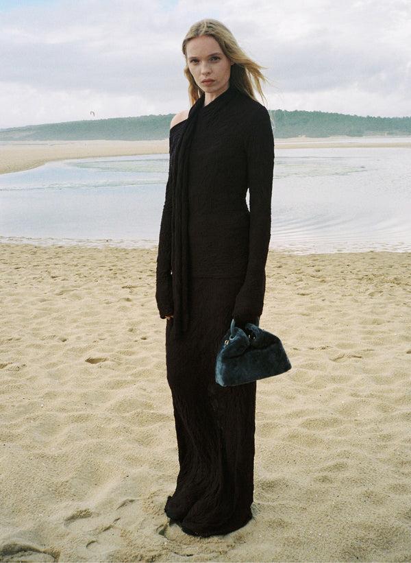 Elleme Baozi Shearling Montone Ardesia