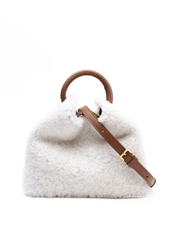 Elleme Baozi Shearling Teddy White/Cognac