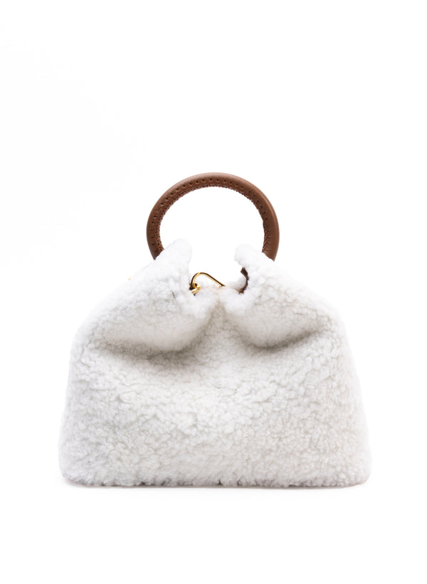 elleme Baozi Shearling Teddy White/Cognac