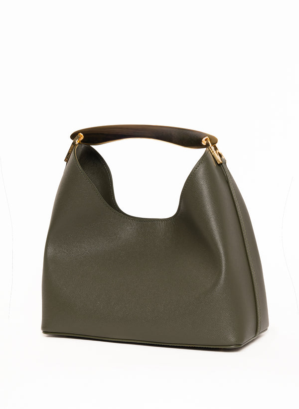Elleme Boomerang Caviar Leather Khaki Green