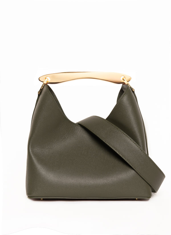 Elleme Boomerang Caviar Leather Khaki Green