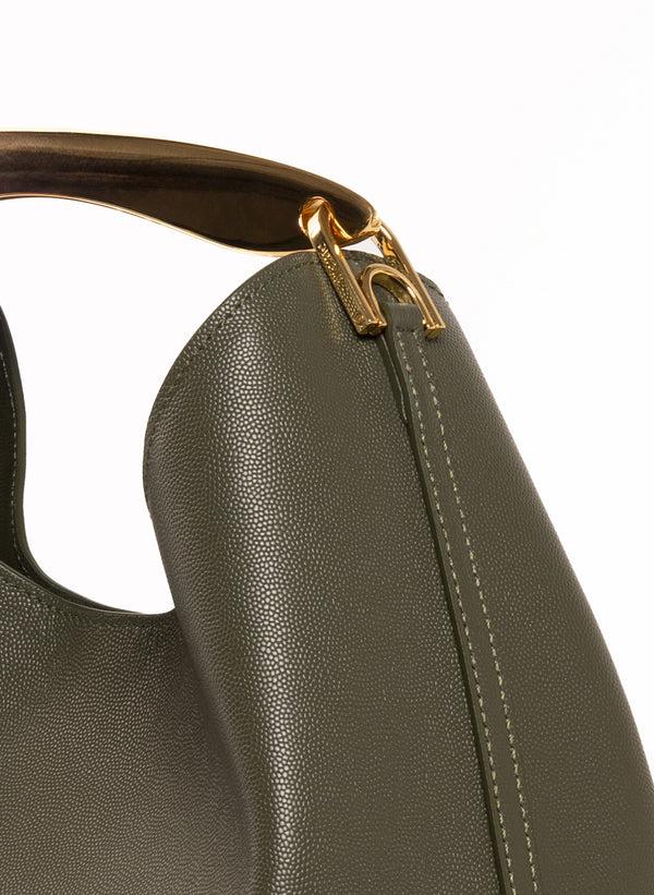 Elleme Boomerang Caviar Leather Khaki Green