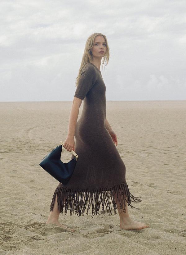 Elleme Boomerang Leather Black - Gold