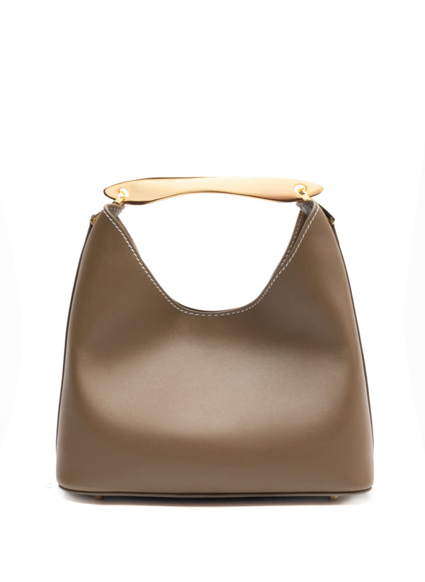 elleme Boomerang Leather Rock/White Stitches