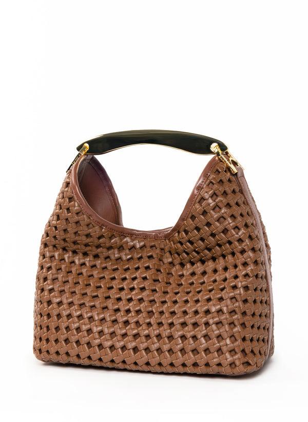 Elleme Boomerang Woven Leather Cognac