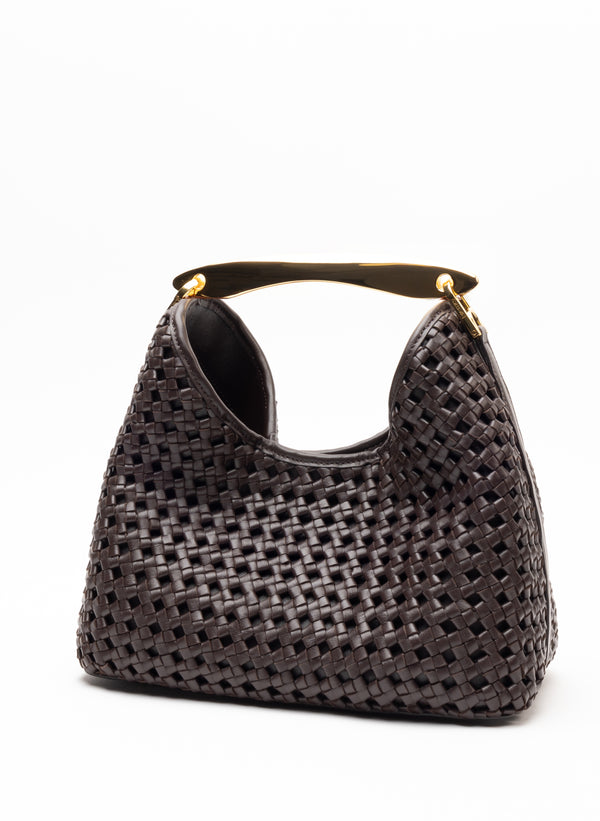Elleme Boomerang Woven Leather Dark Brown