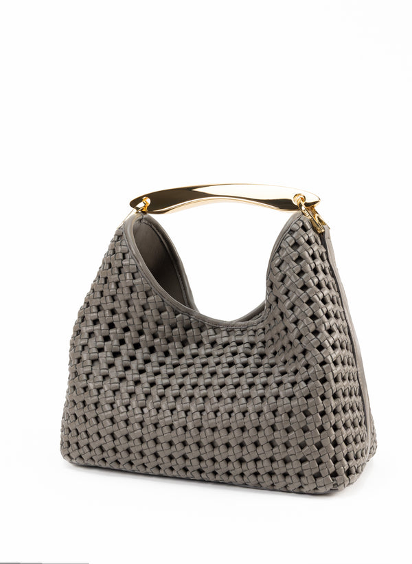 Elleme Boomerang Woven Leather Grey
