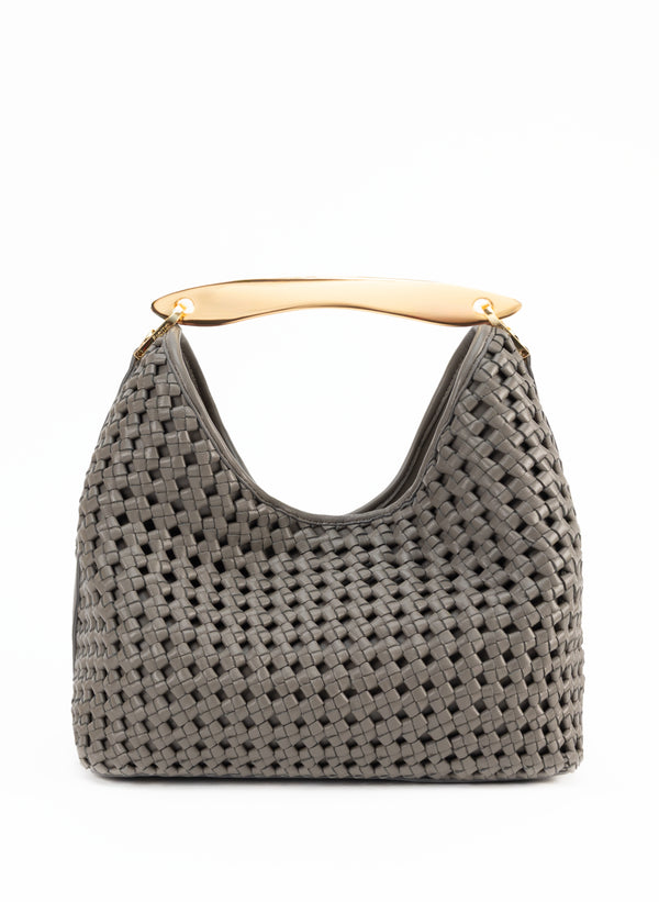 elleme Boomerang Woven Leather Grey