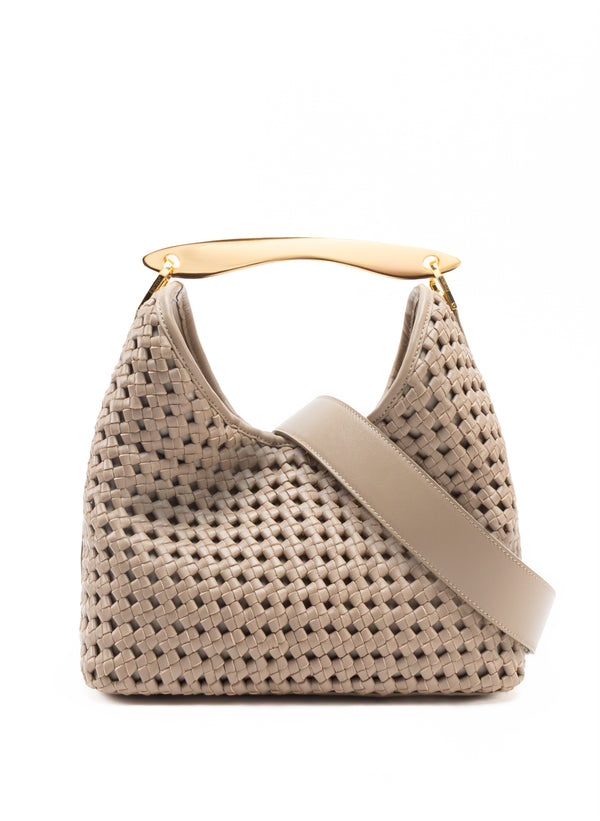 Elleme Boomerang Woven Leather Taupe