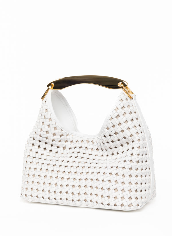 Elleme Boomerang Woven Leather White