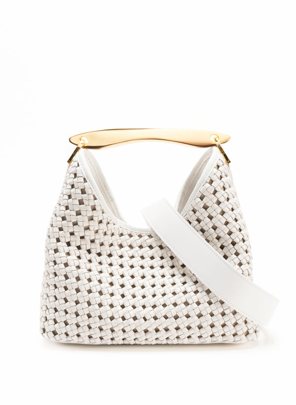 Elleme Boomerang Woven Leather White