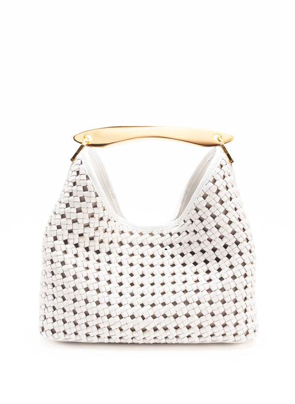 elleme Boomerang Woven Leather White