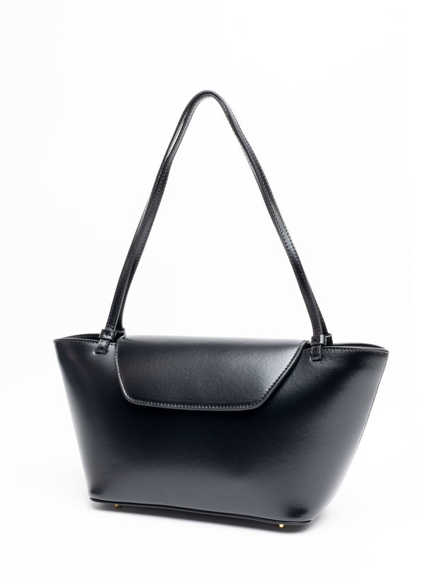Elleme Courrier Tote Patent Leather Black