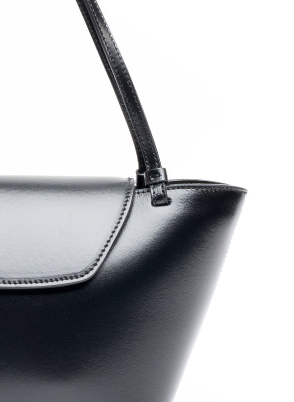 Elleme Courrier Tote Patent Leather Black