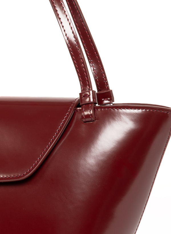 Elleme Courrier Tote Patent Leather Wine