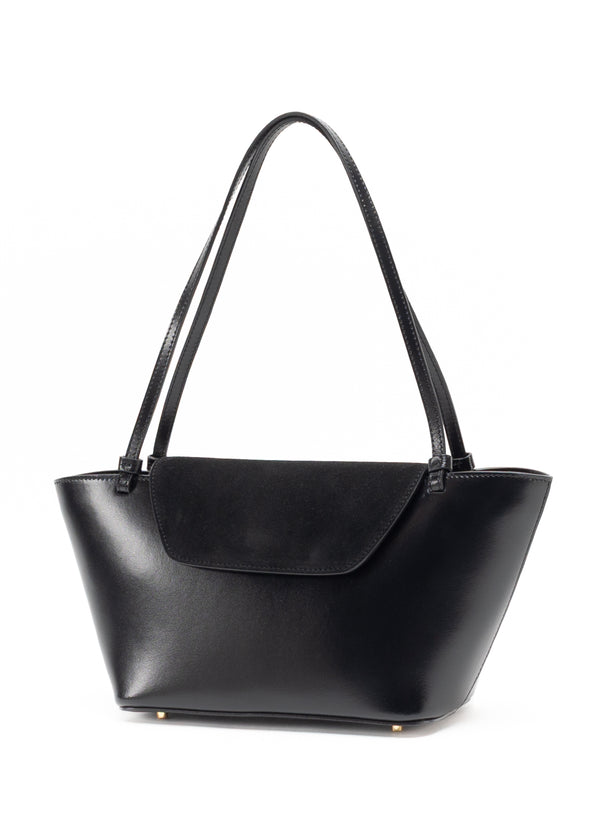 Elleme Courrier Tote Suede/Leather Black