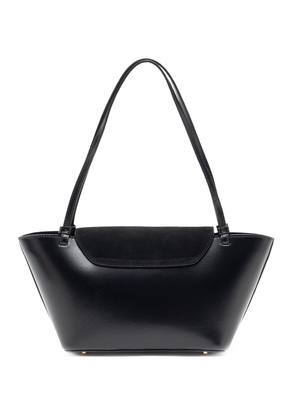 Elleme Courrier Tote Suede/Leather Black