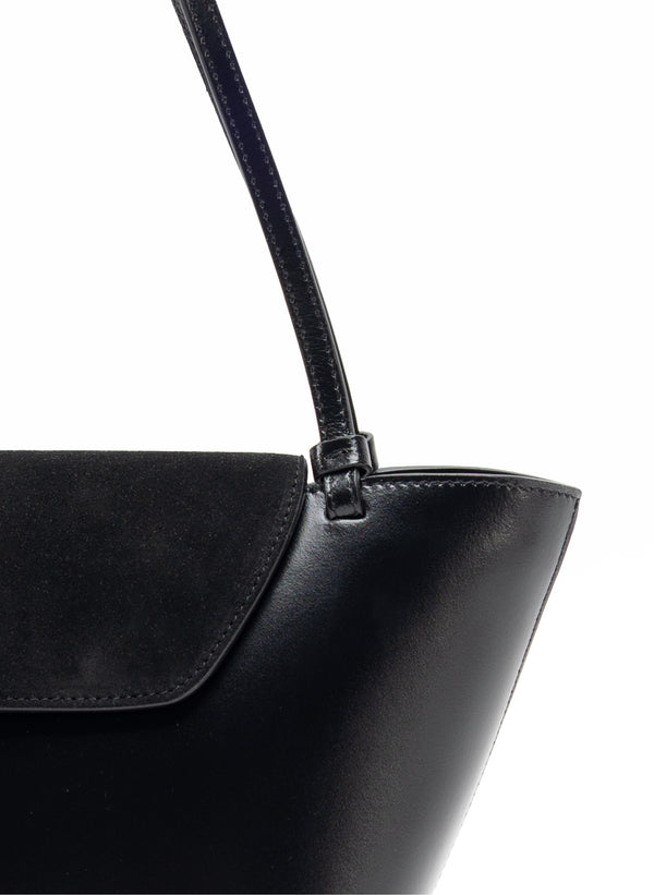 Elleme Courrier Tote Suede/Leather Black