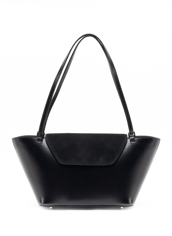 elleme Courrier Tote Suede/Leather Black