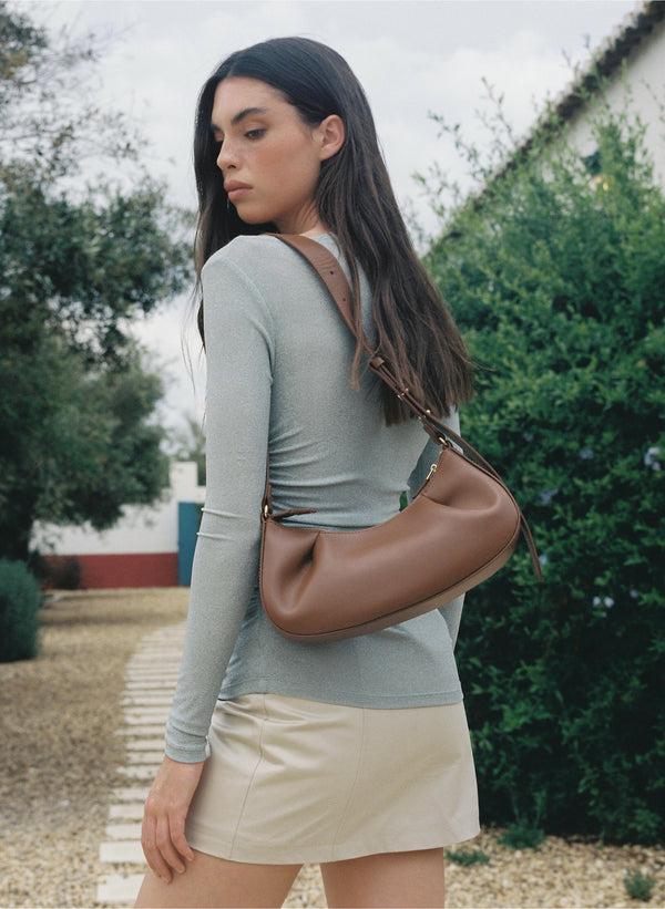 Elleme Dimple Moon Leather Cognac