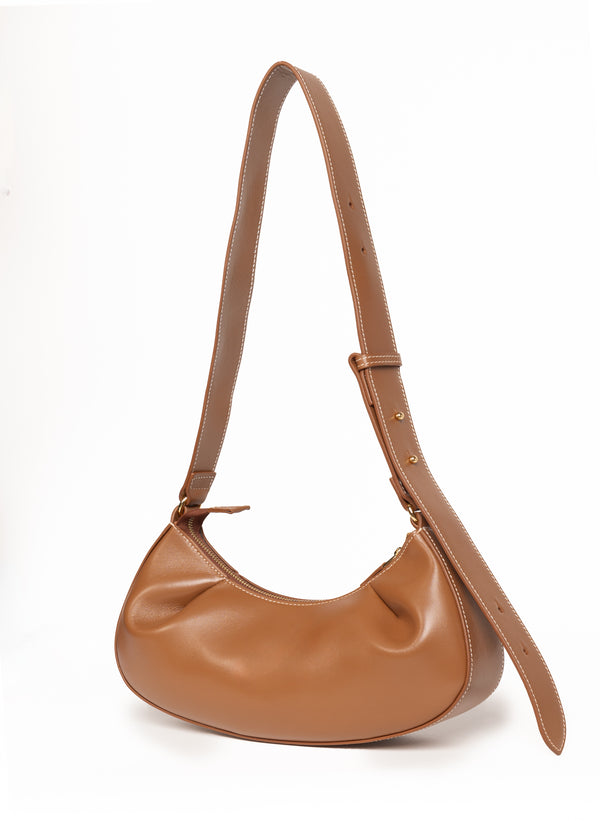 Elleme Dimple Moon Leather Cognac