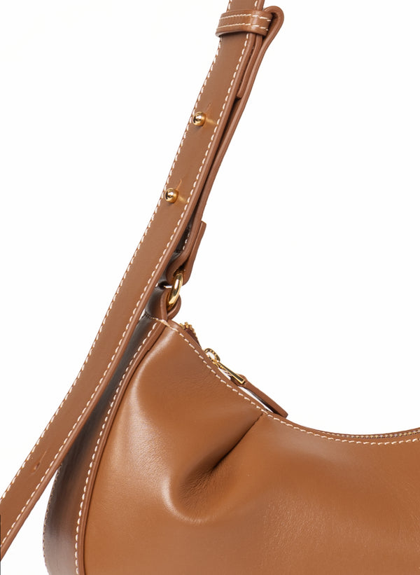 Elleme Dimple Moon Leather Cognac