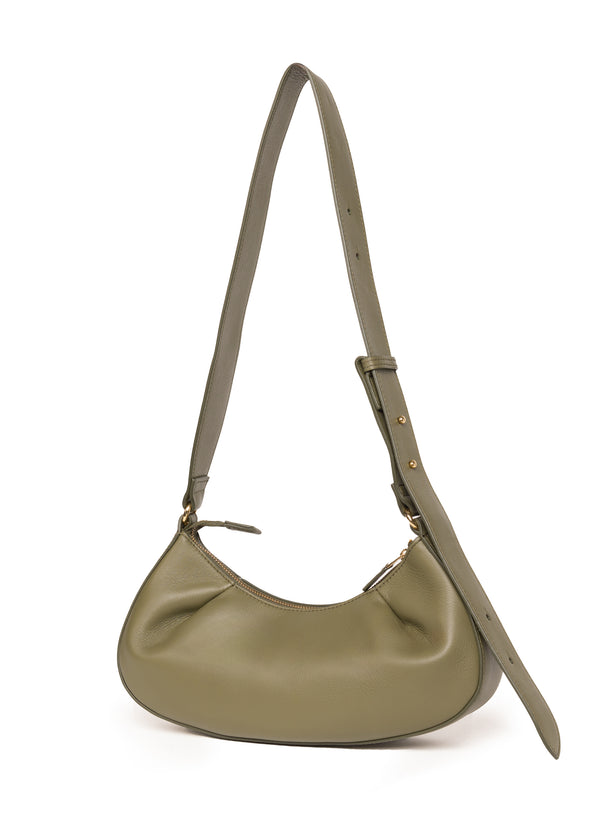 Elleme Dimple Moon Leather Olive Green