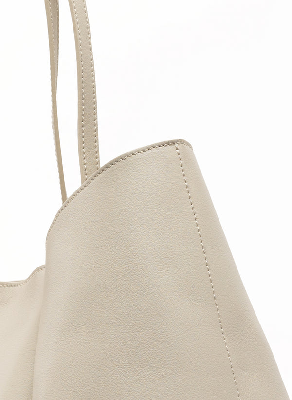 Elleme Dimple Tote Leather Sesame