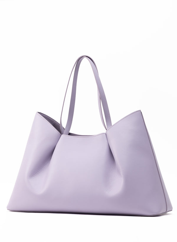 Elleme Dimple Tote Pebbled Leather Lilac