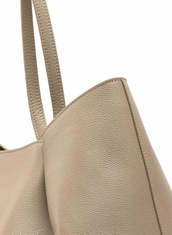 Elleme Dimple Tote Pebbled Leather Taupe