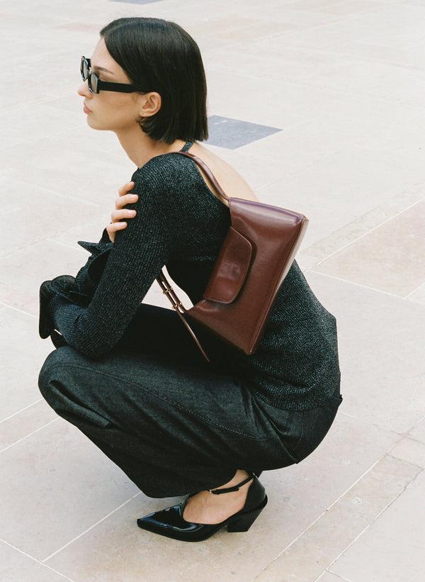 Elleme Envelope Patent Leather Wine