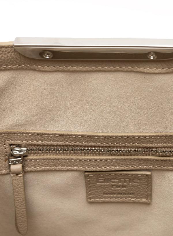 Elleme Gemini Pebbled Leather Taupe - Silver