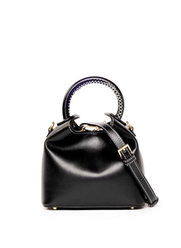 Elleme Madeleine Leather Black/White Stitching