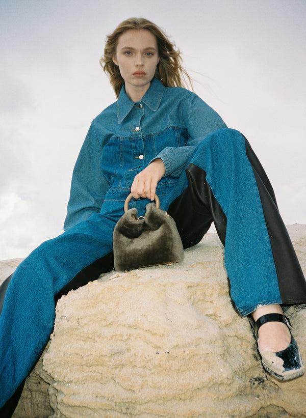 Elleme Madeleine Shearling Montone Taupe