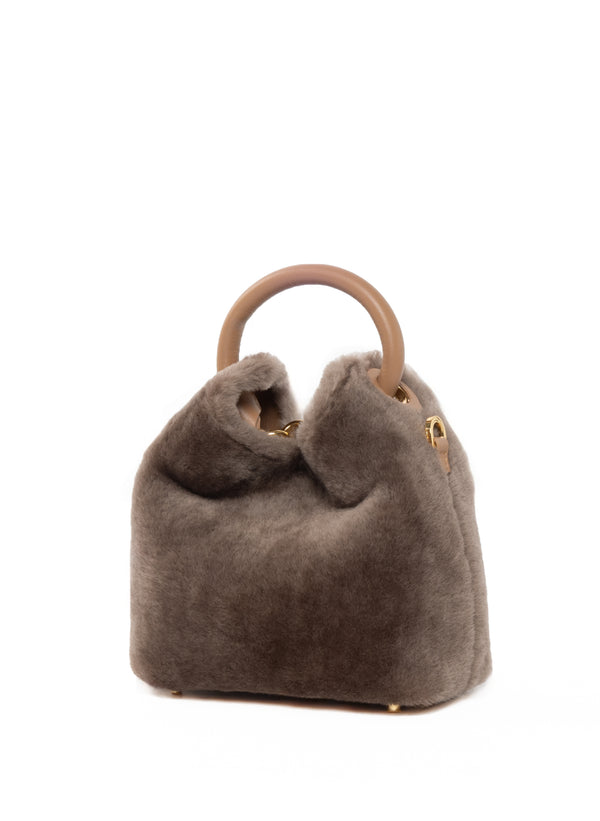Elleme Madeleine Shearling Montone Taupe