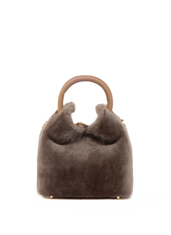 elleme Madeleine Shearling Montone Taupe