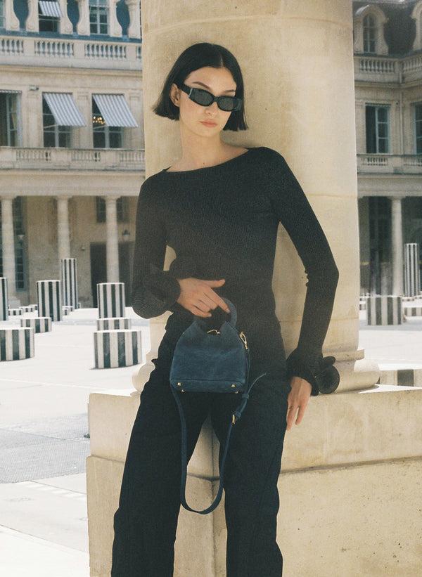 Elleme Madeleine Suede Marine