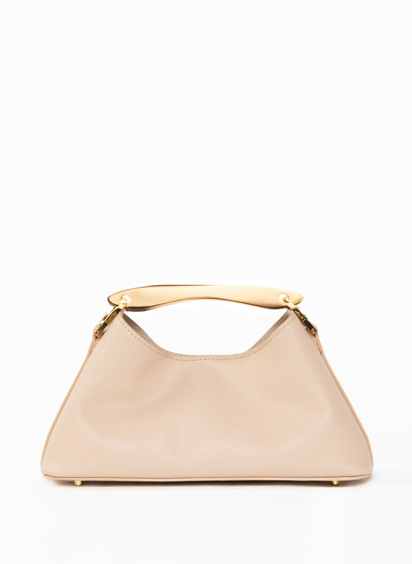 elleme Mini Boomerang Caviar Leather Nude