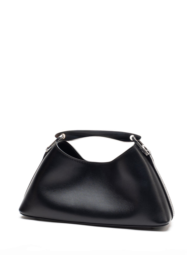 Elleme Mini Boomerang Leather Black - Silver