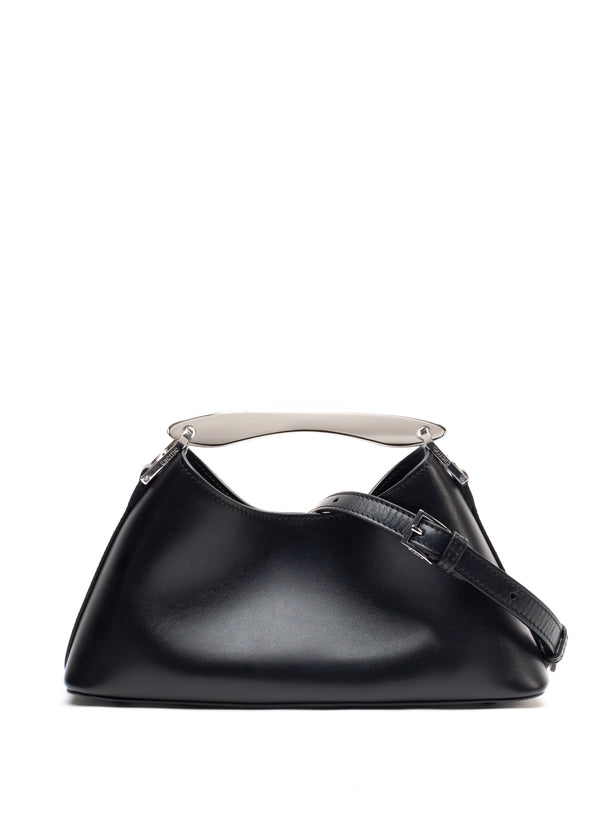 Elleme Mini Boomerang Leather Black - Silver