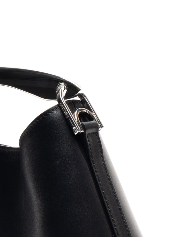 Elleme Mini Boomerang Leather Black - Silver