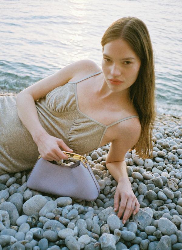 Elleme Mini Boomerang Leather Lilac