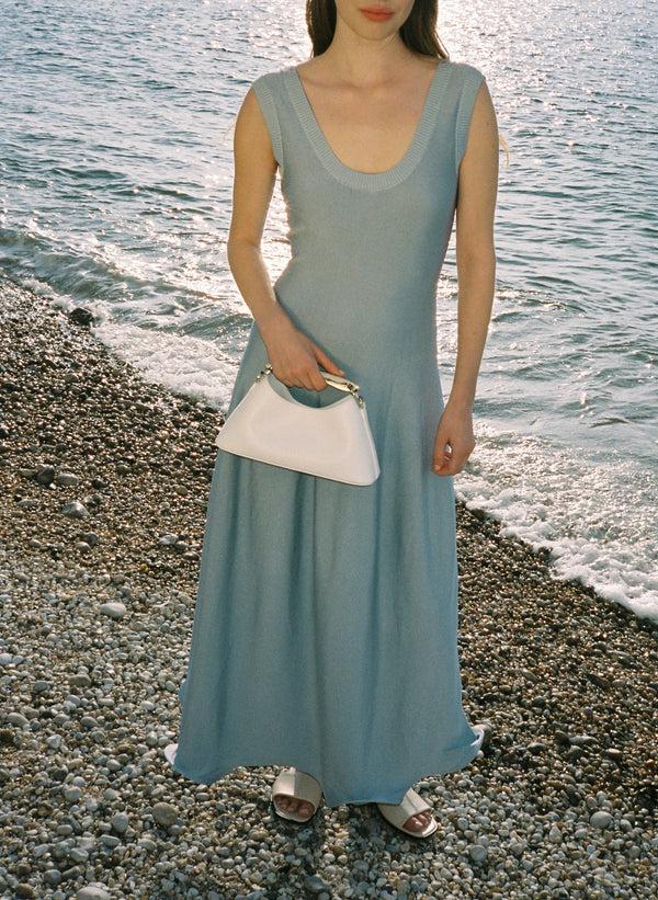 Elleme Mini Boomerang Leather White - Silver