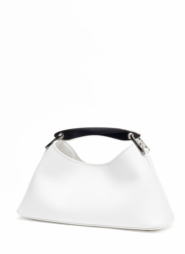 Elleme Mini Boomerang Leather White - Silver