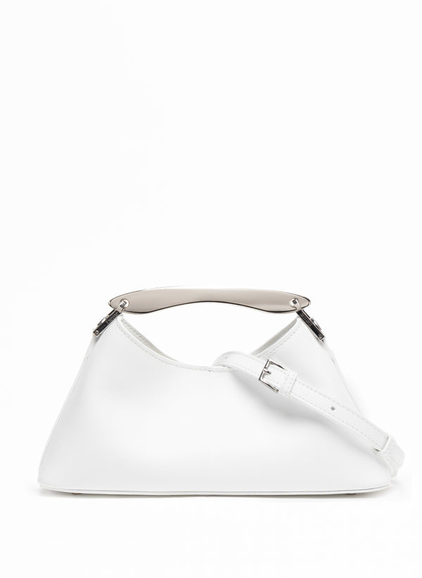 Elleme Mini Boomerang Leather White - Silver