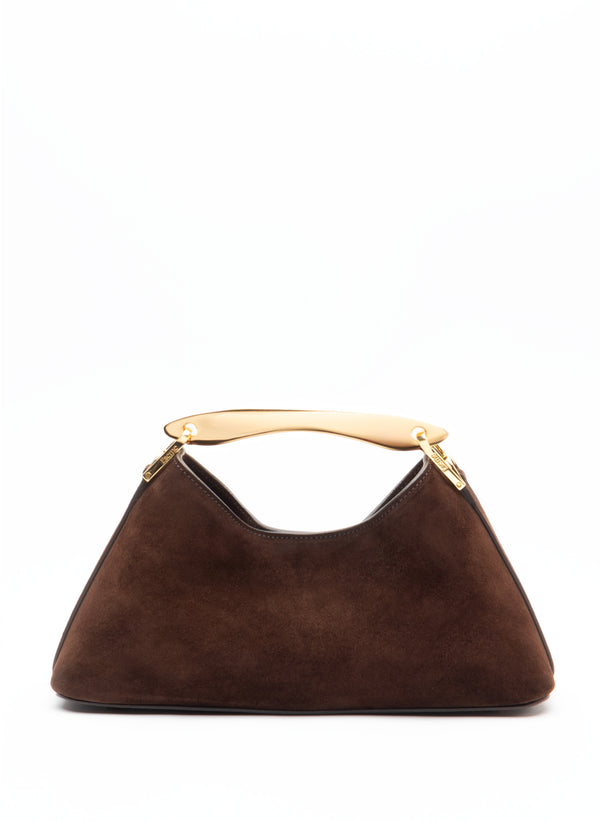 elleme Mini Boomerang Suede Brownie