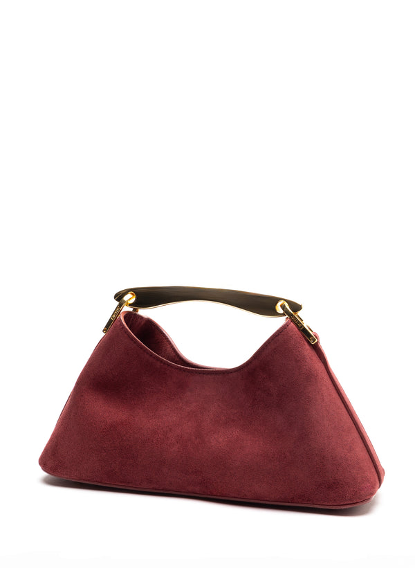 Elleme Mini Boomerang Suede Burgundy