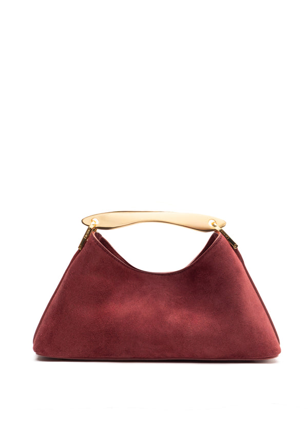 elleme Mini Boomerang Suede Burgundy