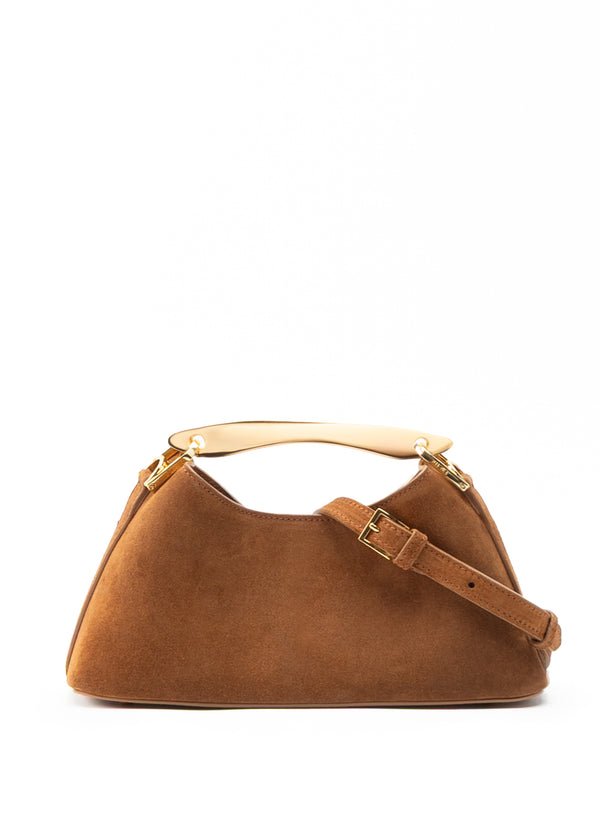 Elleme Mini Boomerang Suede Cognac